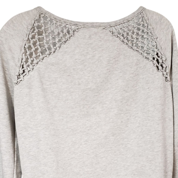 American Eagle Women's Gray Fringe Crochet Top Size Medium - Picture 11 of 11